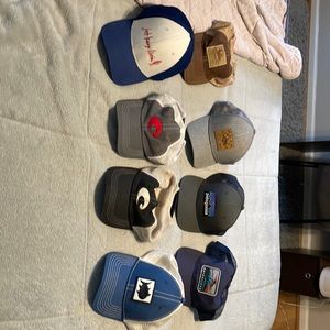 Total of 8 hats from Costa, Southern Tide, Patagonia, Yeti, etc.